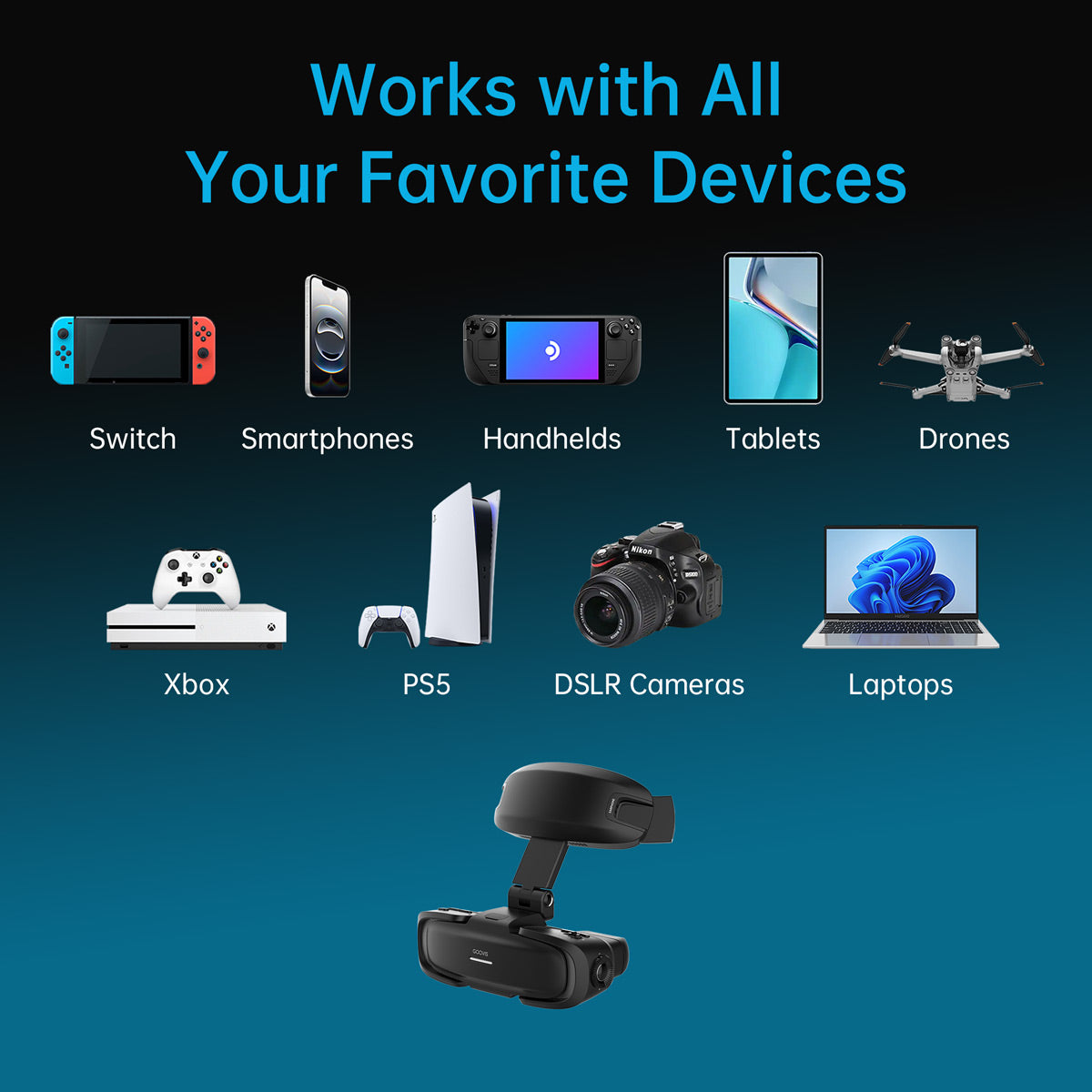 GOOVIS Art (A1) 3D Head Mounted Display - Black